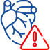 Icon of heart and artery representing oral bacteria causing heart disease and stroke