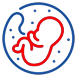 Icon of pregnant mother representing gum disease risks during pregnancy