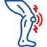 Icon of knee joint representing gum disease and arthritis pain connection