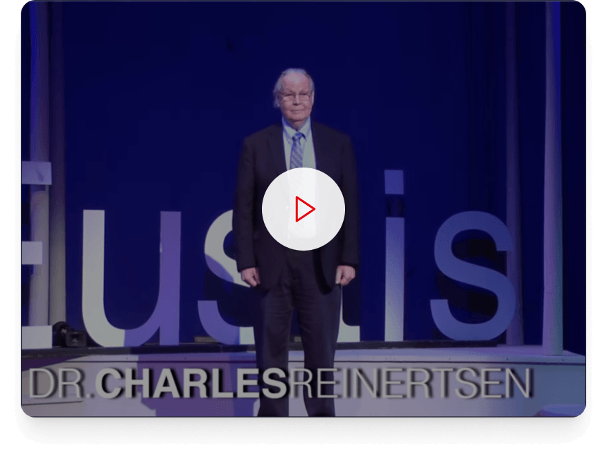Dr. Charles Reinertsen delivering his TEDx Talk on closing the gap between dental and medical practice